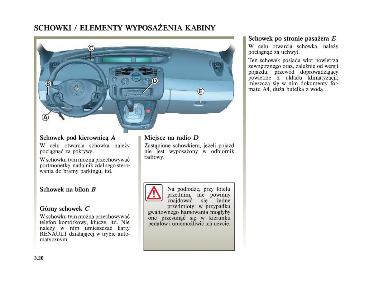 Renault Scenic II 2 Grand Scenic instrukcja obslugi / page 166