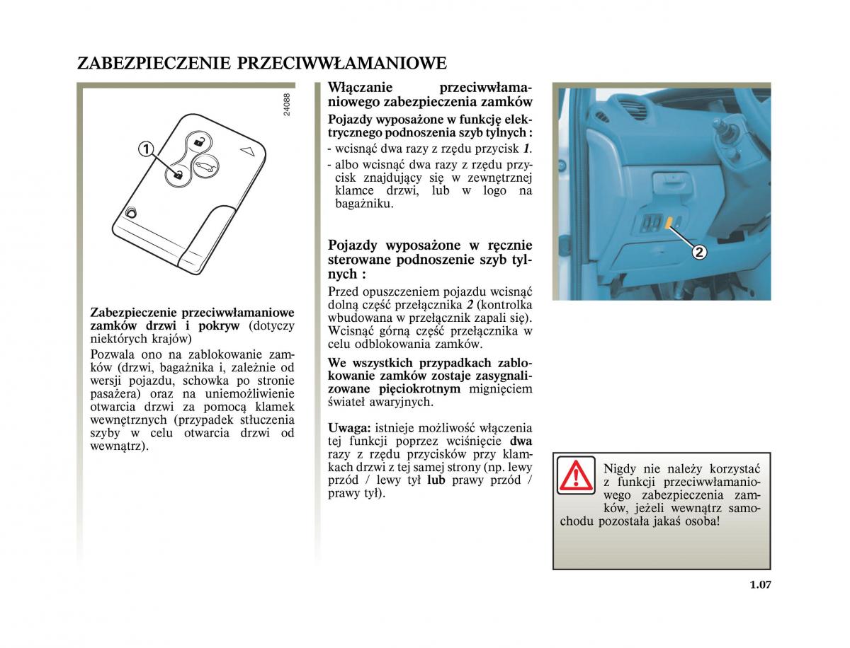 instrukcja obslugi  Renault Scenic II 2 Grand Scenic instrukcja / page 19