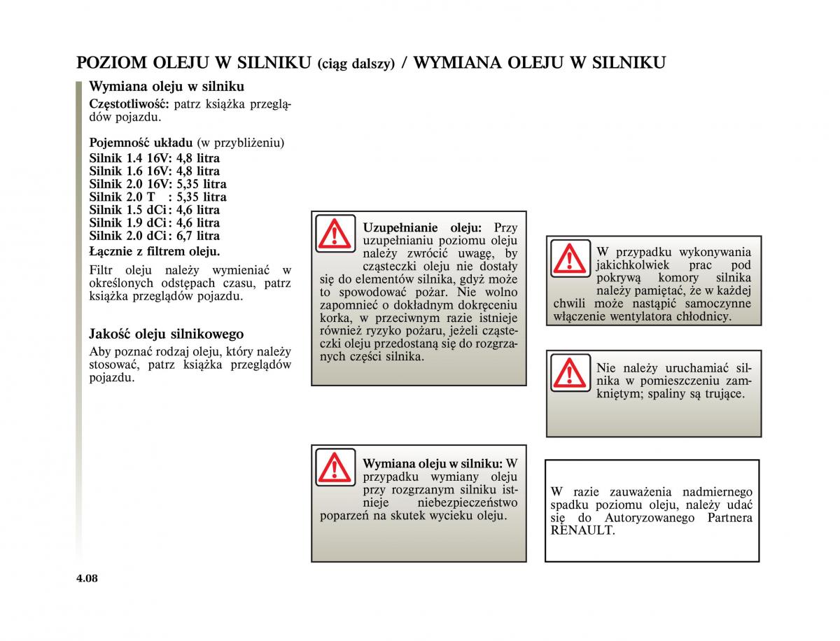 Renault Scenic II 2 Grand Scenic instrukcja obslugi / page 198