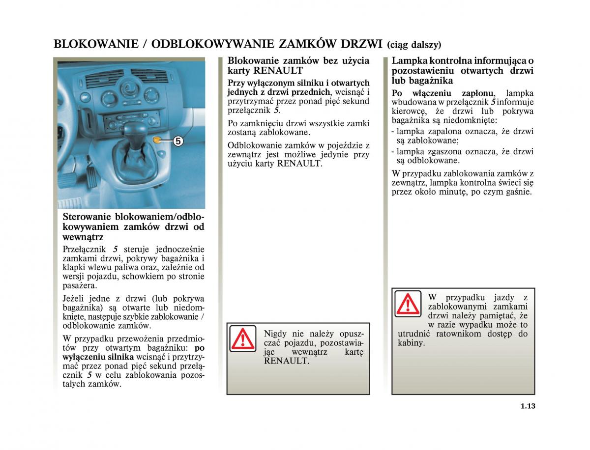 Renault Scenic II 2 Grand Scenic instrukcja obslugi / page 25