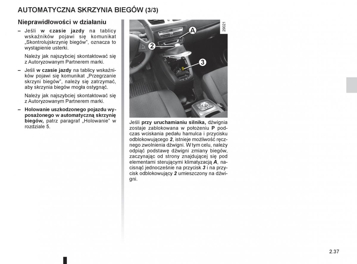 Renault Scenic III 3 instrukcja obslugi / page 125