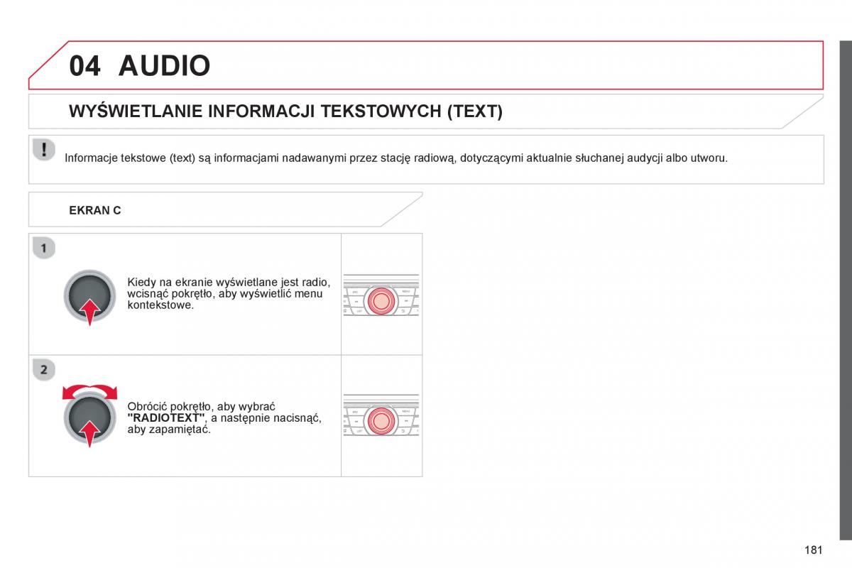 Citroen C Elysee instrukcja obslugi / page 183