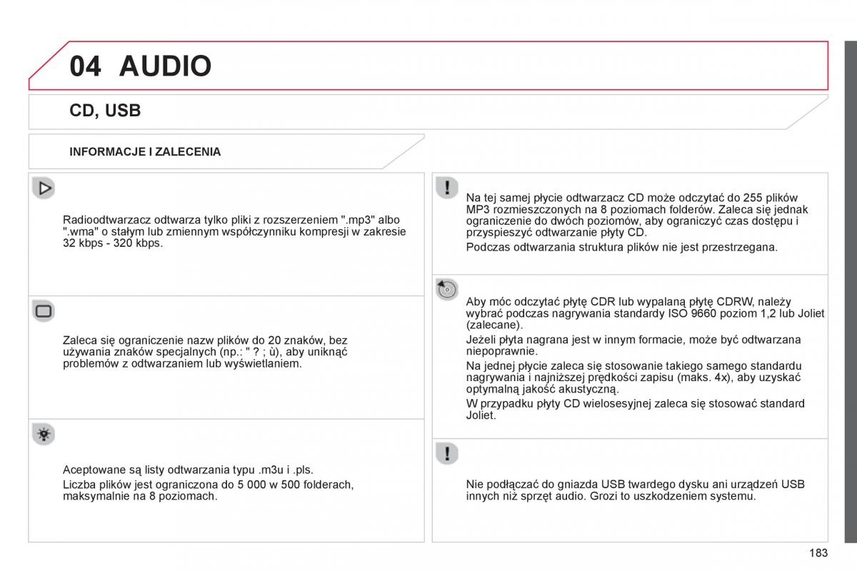 Citroen C Elysee instrukcja obslugi / page 185