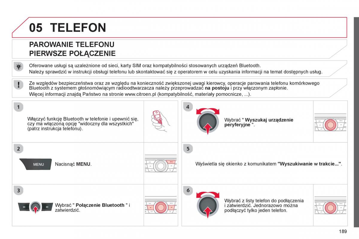 Citroen C Elysee instrukcja obslugi / page 191