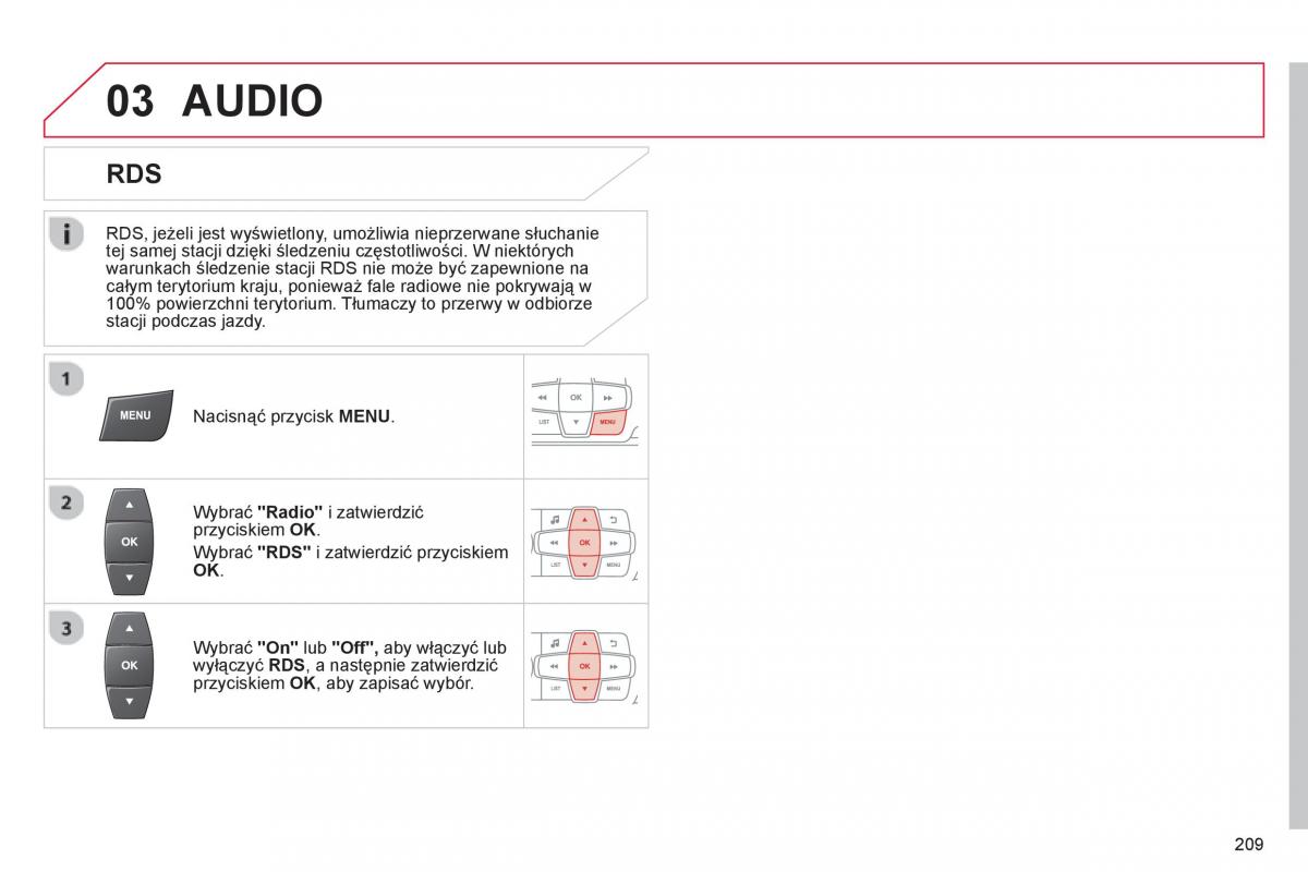 Citroen C Elysee instrukcja obslugi / page 211