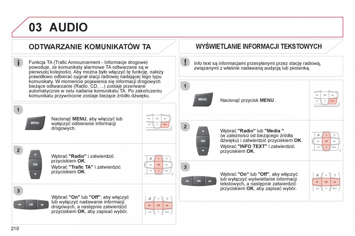 Citroen C Elysee instrukcja obslugi / page 212