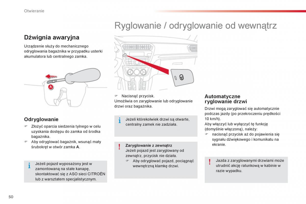 Citroen C Elysee instrukcja obslugi / page 52