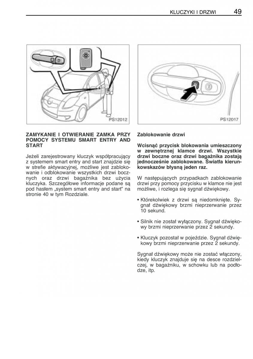 Toyota Yaris II 2 instrukcja obslugi / page 60