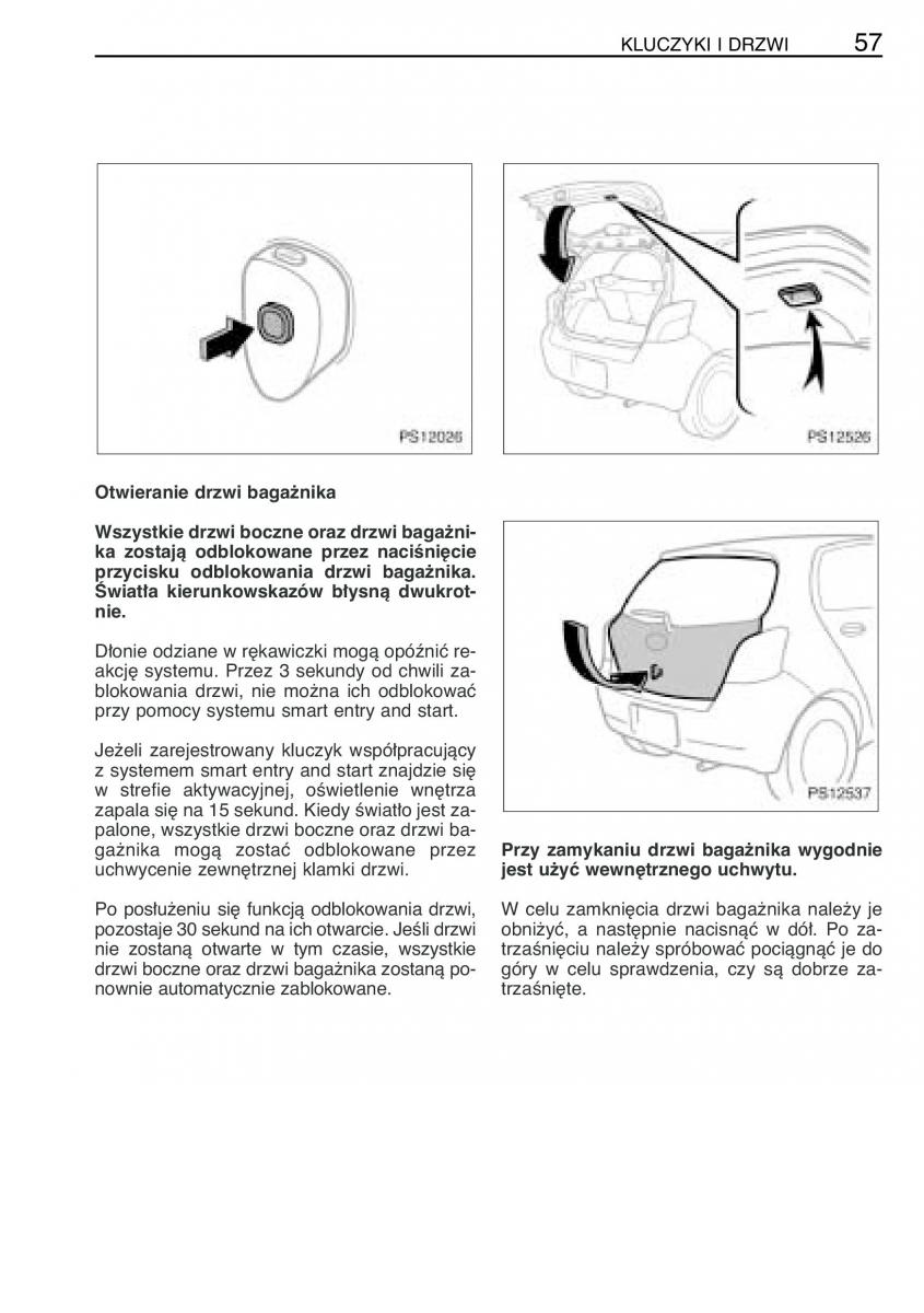 Toyota Yaris II 2 instrukcja obslugi / page 68