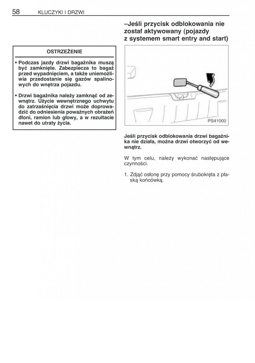 Toyota Yaris II 2 instrukcja obslugi / page 69