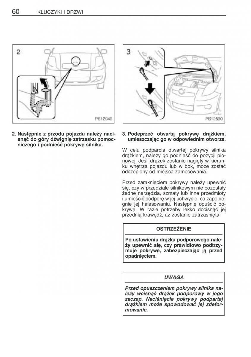 Toyota Yaris II 2 instrukcja obslugi / page 71