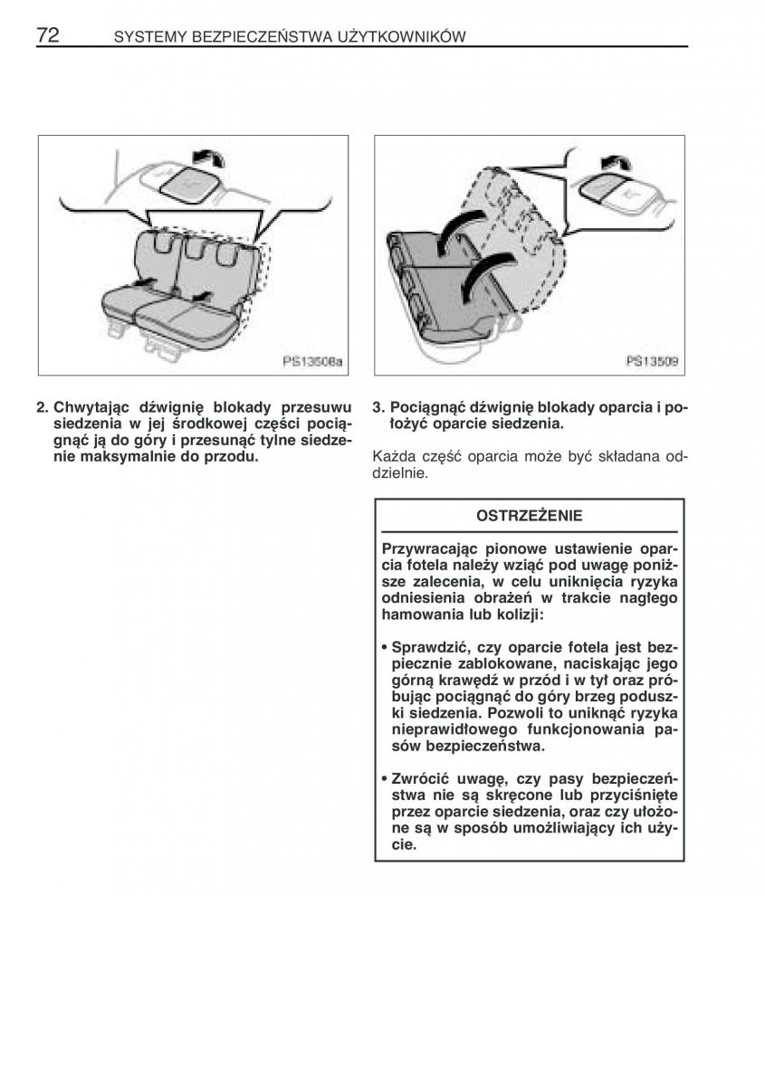 Toyota Yaris II 2 instrukcja obslugi / page 83