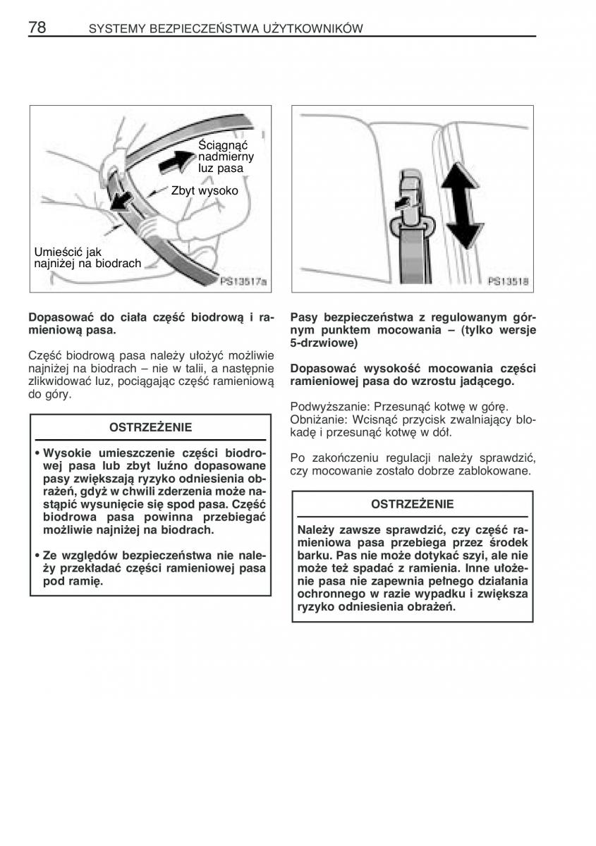 Toyota Yaris II 2 instrukcja obslugi / page 89