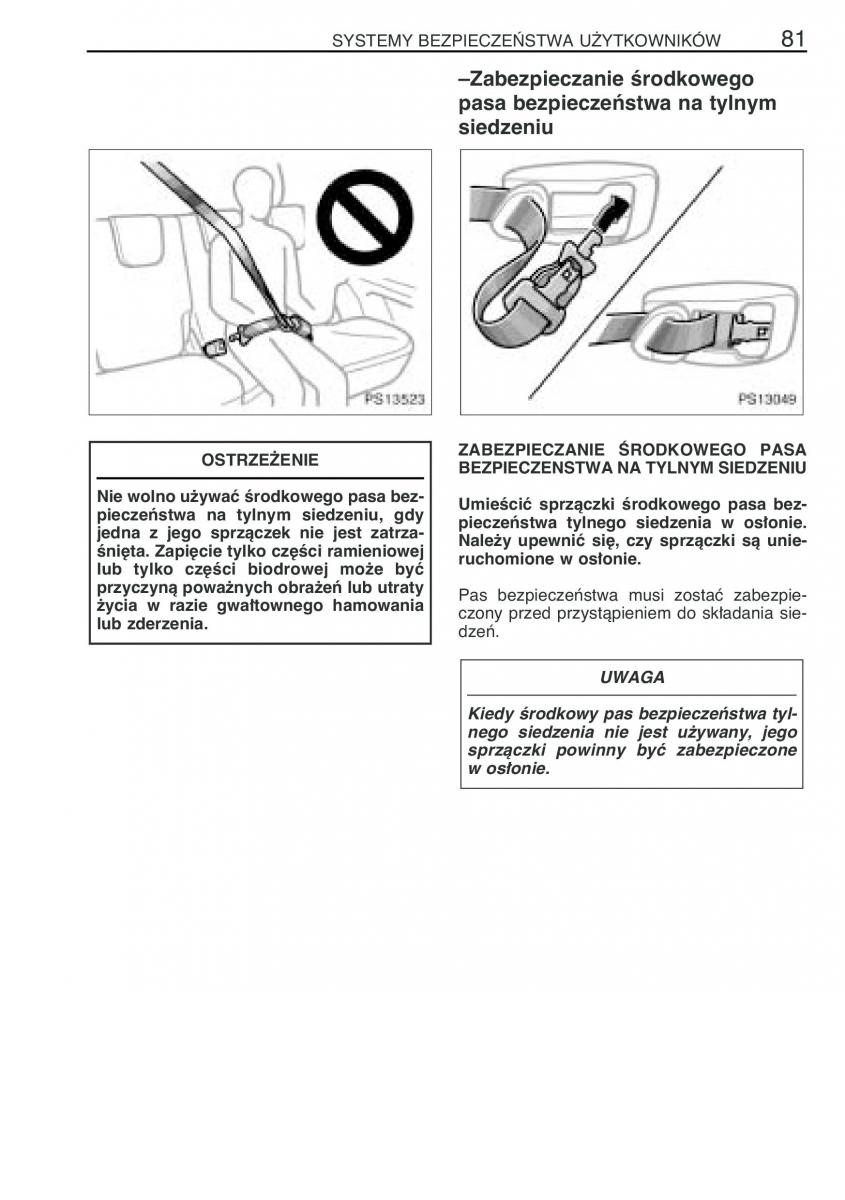 Toyota Yaris II 2 instrukcja obslugi / page 92