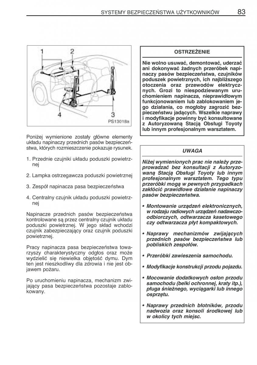 Toyota Yaris II 2 instrukcja obslugi / page 94