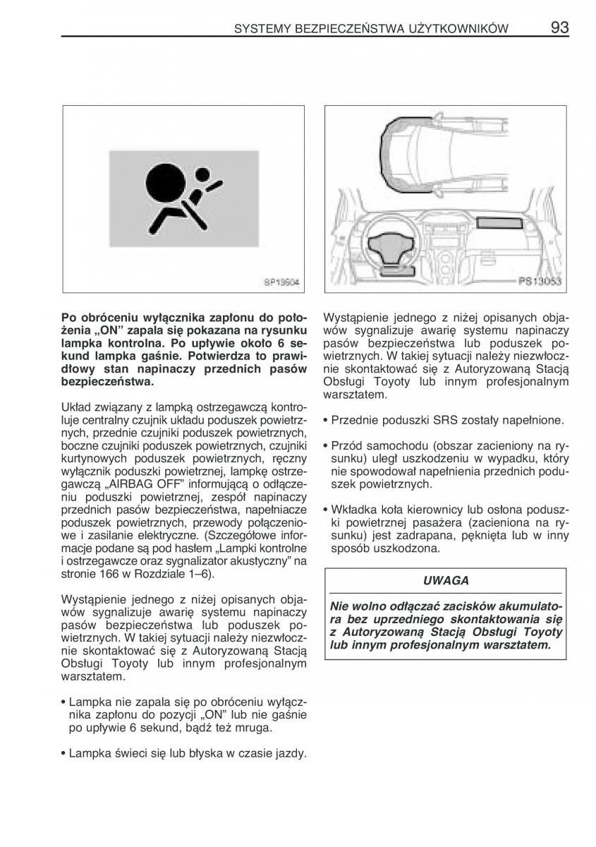 Toyota Yaris II 2 instrukcja obslugi / page 104