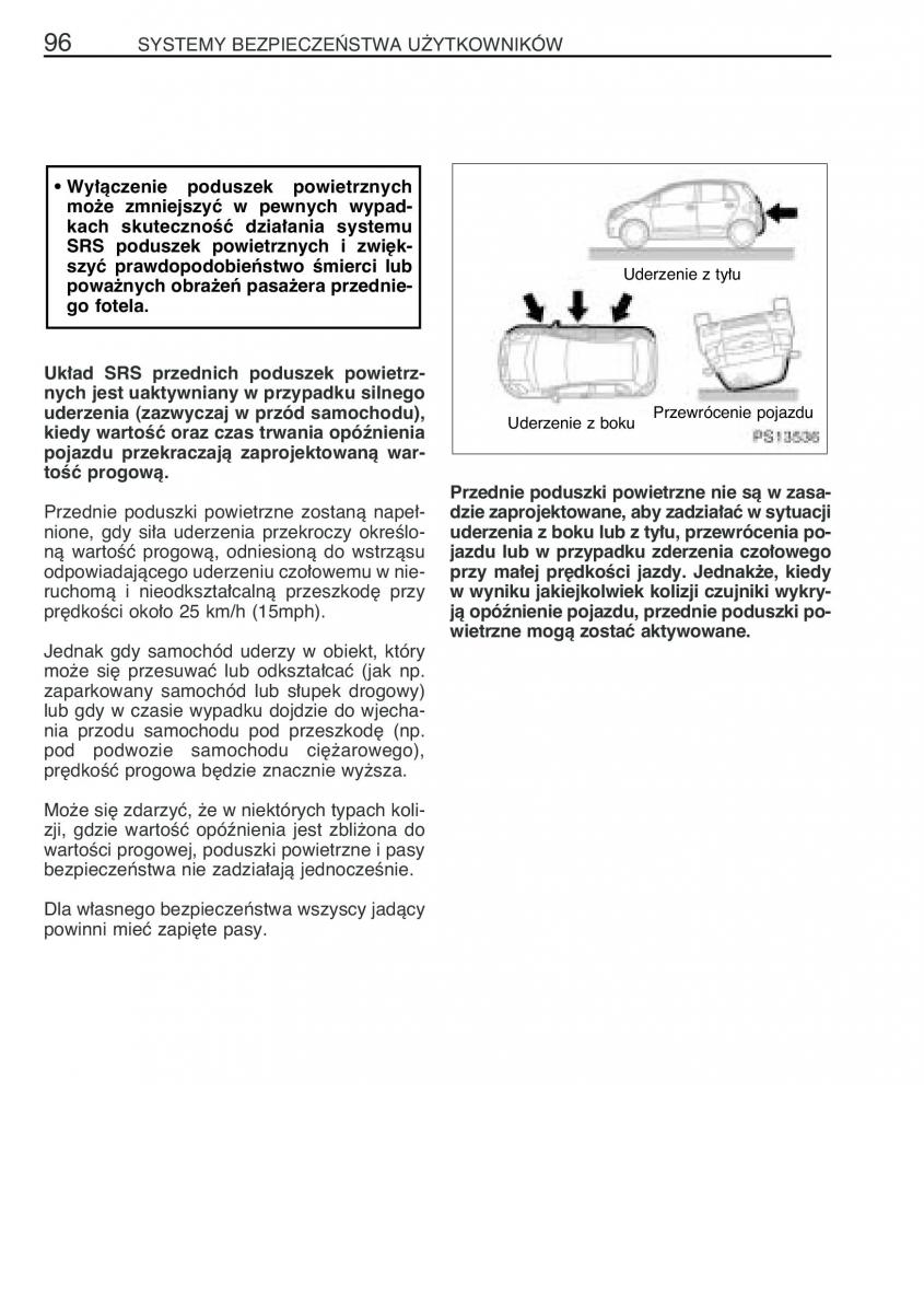 Toyota Yaris II 2 instrukcja obslugi / page 107