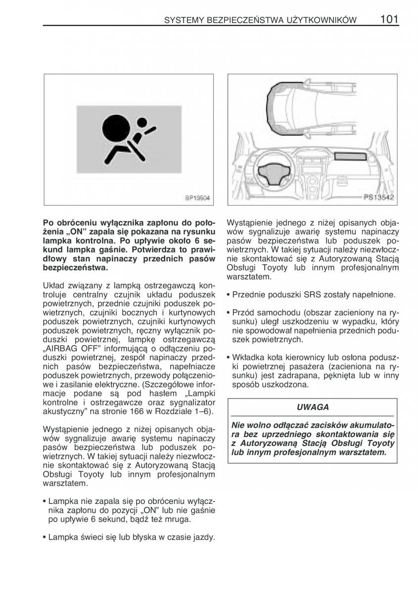 Toyota Yaris II 2 instrukcja obslugi / page 112