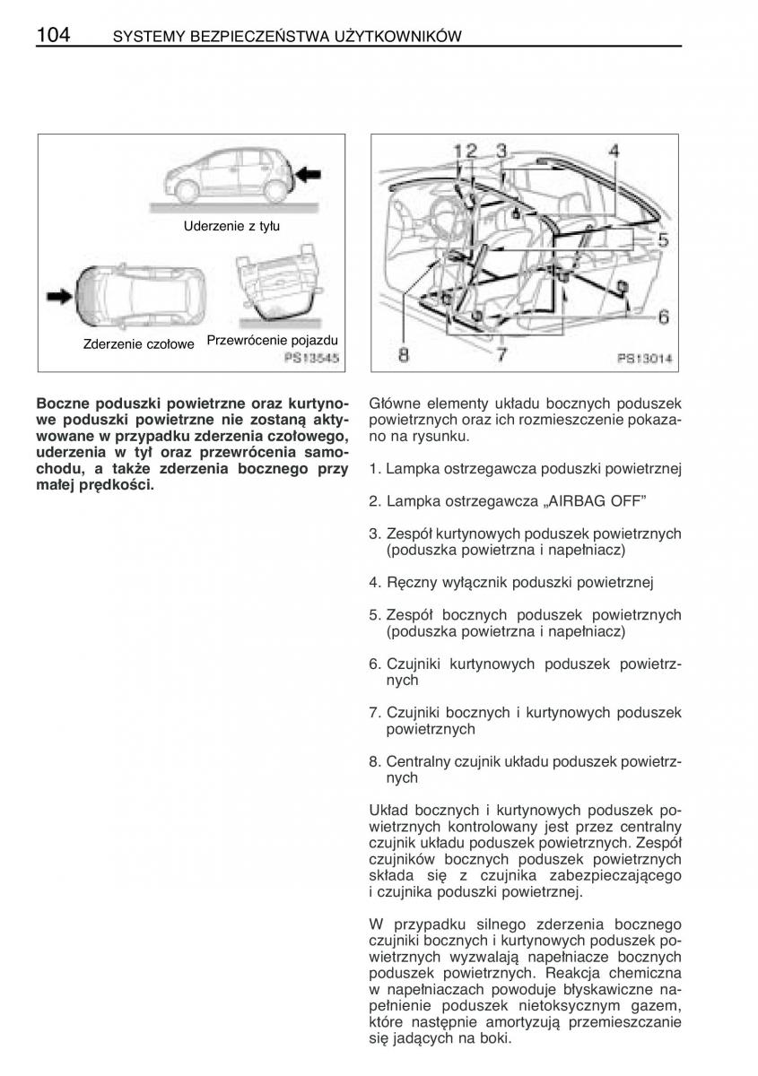 Toyota Yaris II 2 instrukcja obslugi / page 115