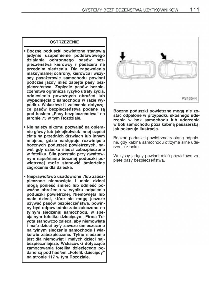 Toyota Yaris II 2 instrukcja obslugi / page 122