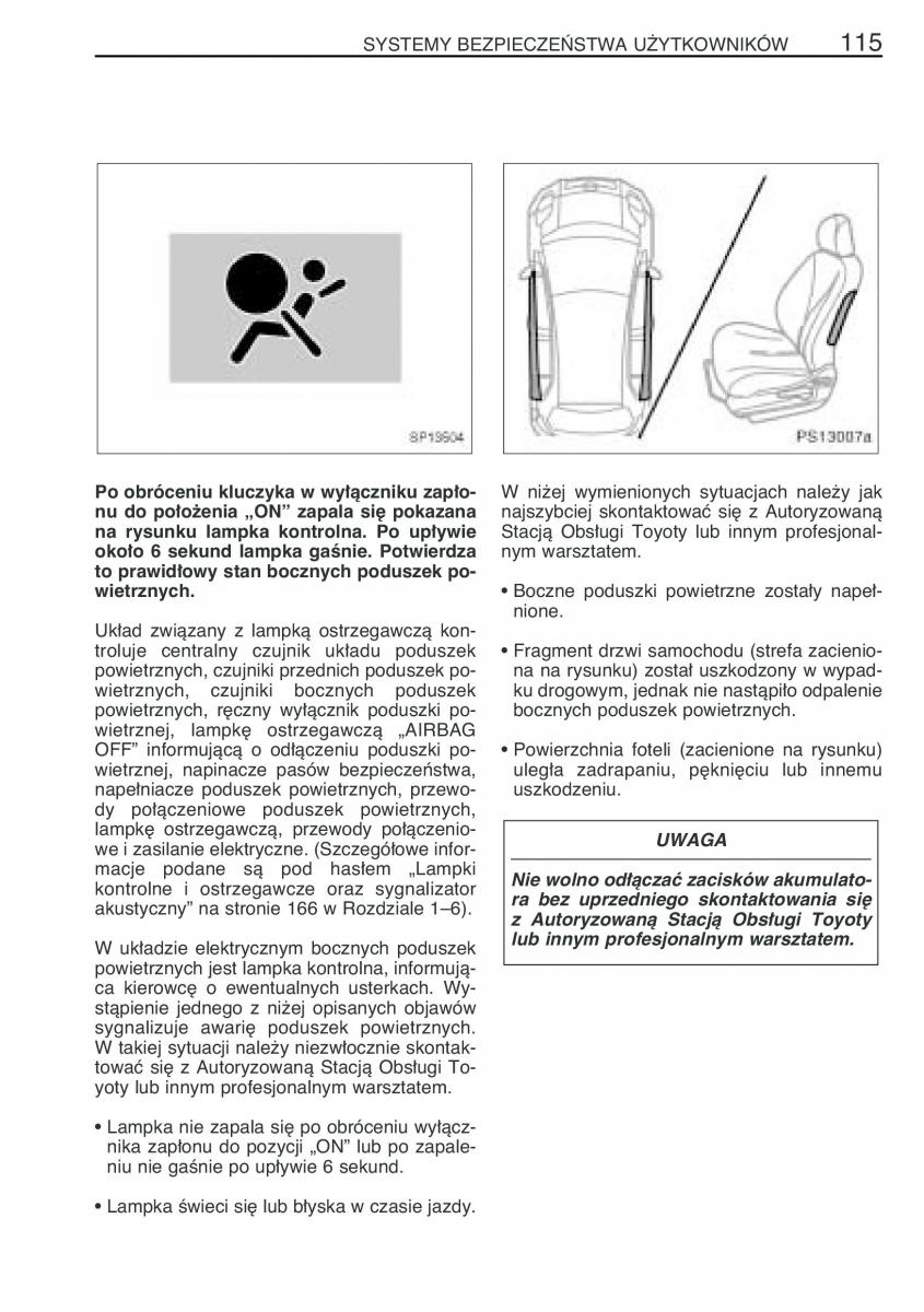 Toyota Yaris II 2 instrukcja obslugi / page 126