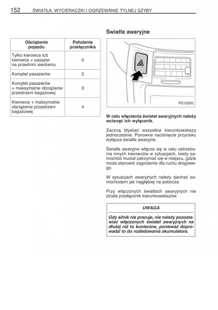 Toyota Yaris II 2 instrukcja obslugi / page 163