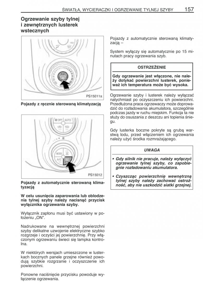 Toyota Yaris II 2 instrukcja obslugi / page 168