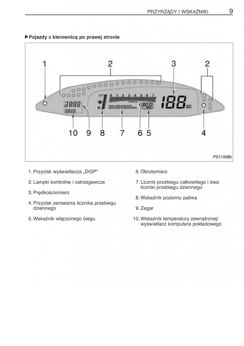 Toyota Yaris II 2 instrukcja obslugi / page 20