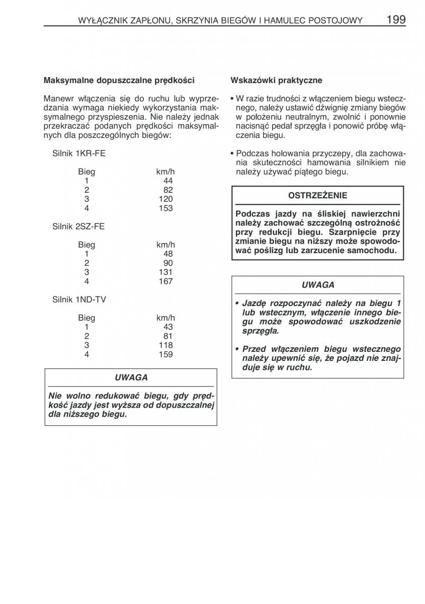 Toyota Yaris II 2 instrukcja obslugi / page 210