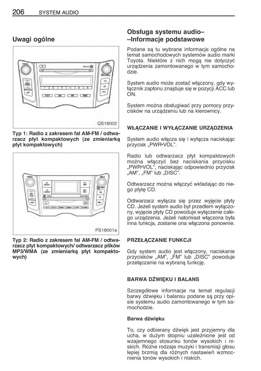 Toyota Yaris II 2 instrukcja obslugi / page 217