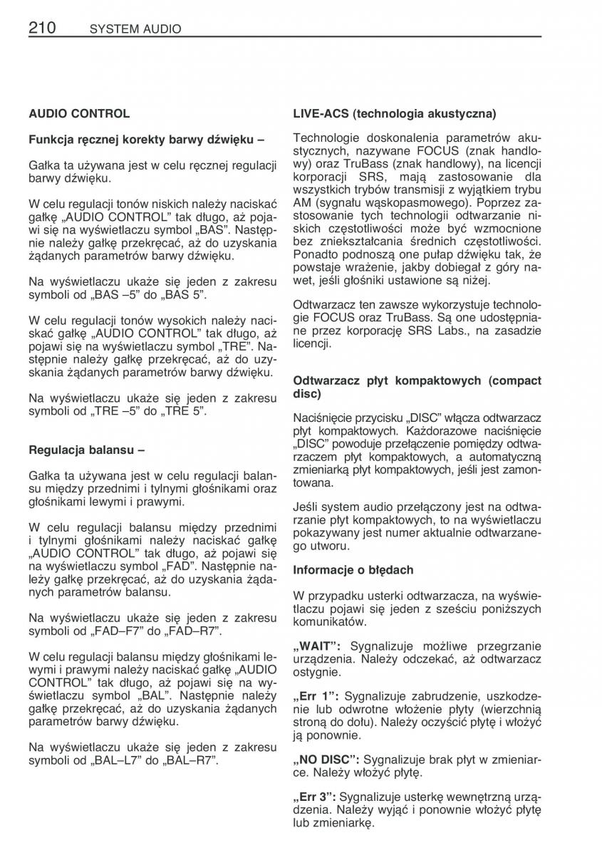 Toyota Yaris II 2 instrukcja obslugi / page 221