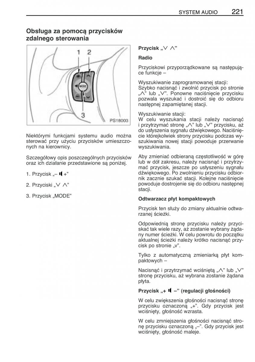 Toyota Yaris II 2 instrukcja obslugi / page 232