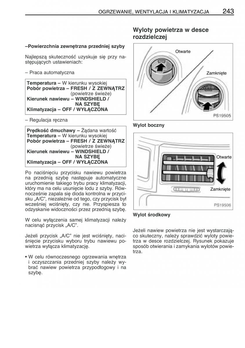 Toyota Yaris II 2 instrukcja obslugi / page 254