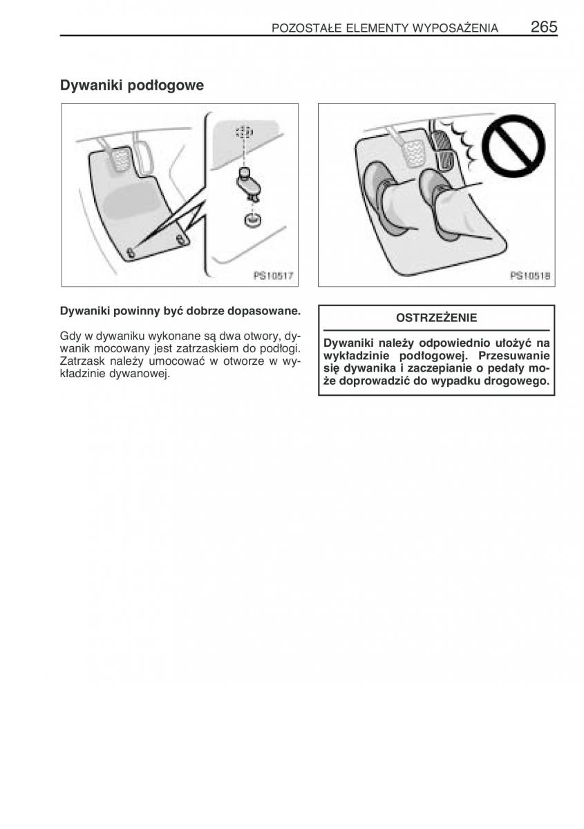 Toyota Yaris II 2 instrukcja obslugi / page 276