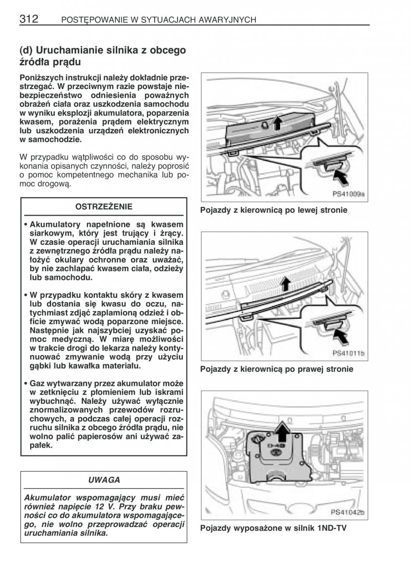 Toyota Yaris II 2 instrukcja obslugi / page 323