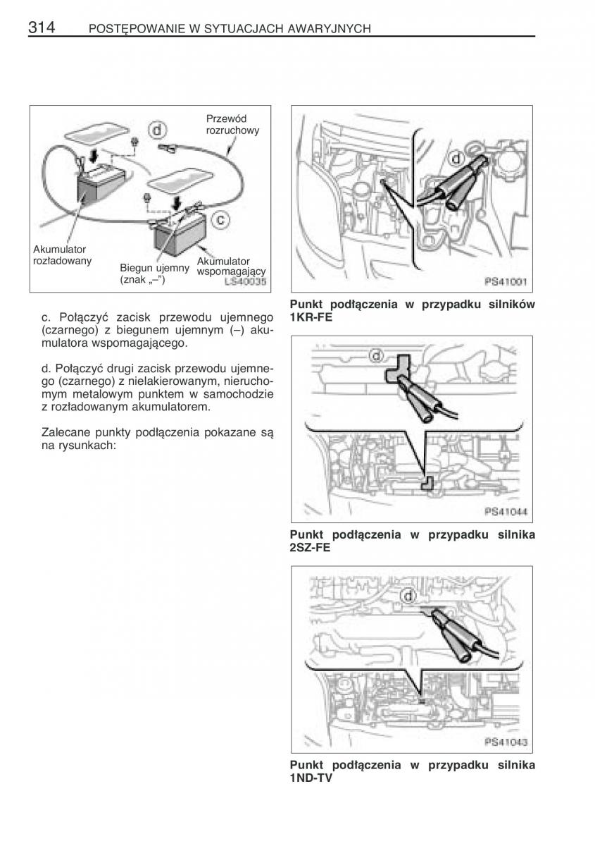 Toyota Yaris II 2 instrukcja obslugi / page 325