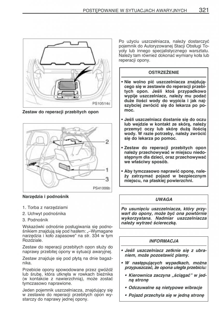 Toyota Yaris II 2 instrukcja obslugi / page 332