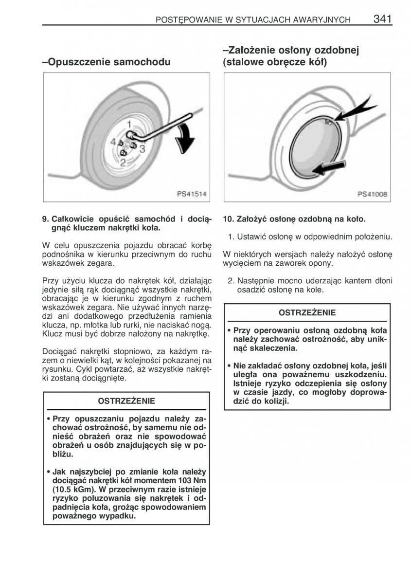 Toyota Yaris II 2 instrukcja obslugi / page 352