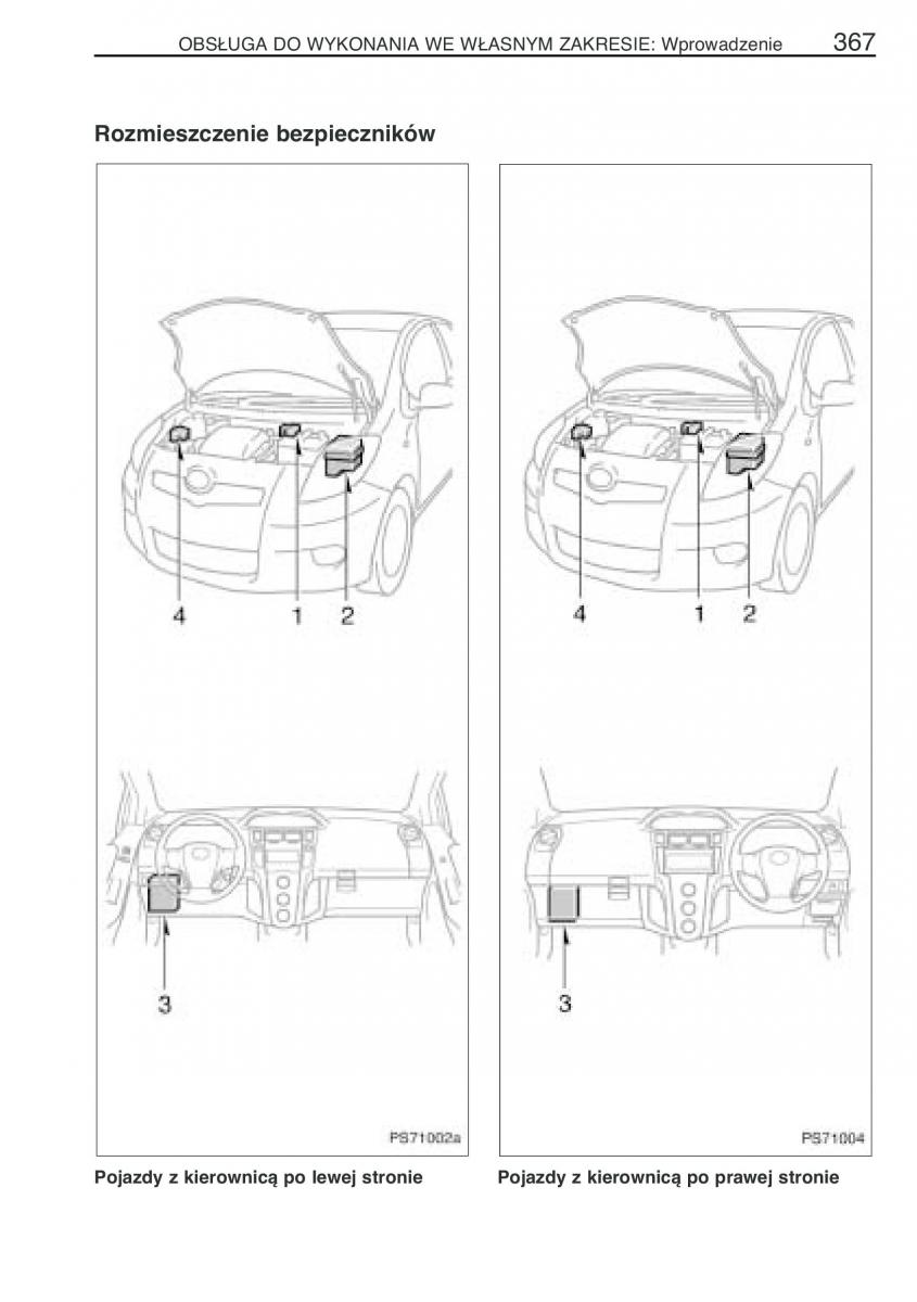 Toyota Yaris II 2 instrukcja obslugi / page 378