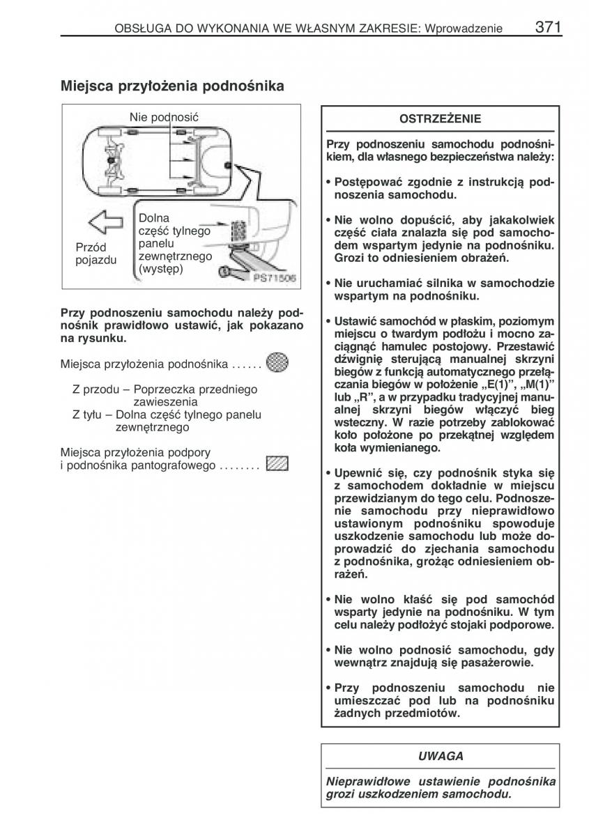 Toyota Yaris II 2 instrukcja obslugi / page 382