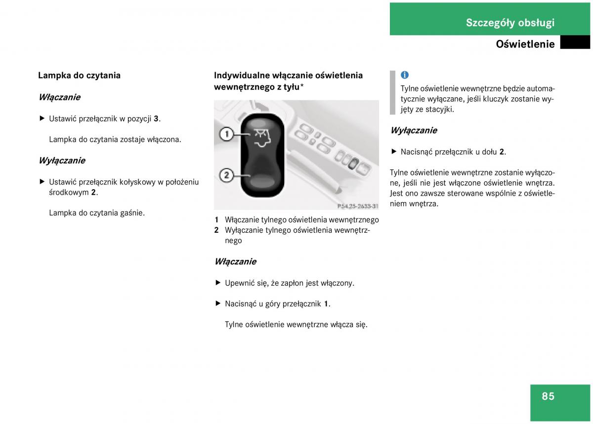 Mercedes Benz A Class W168 instrukcja obslugi / page 85