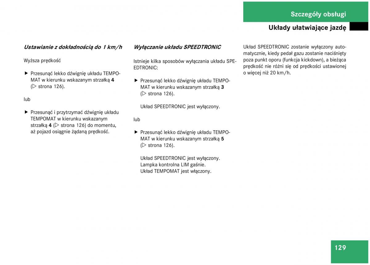 Mercedes Benz A Class W168 instrukcja obslugi / page 129