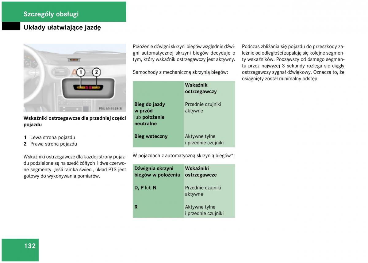 Mercedes Benz A Class W168 instrukcja obslugi / page 132