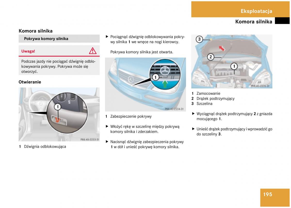 Mercedes Benz A Class W168 instrukcja obslugi / page 195