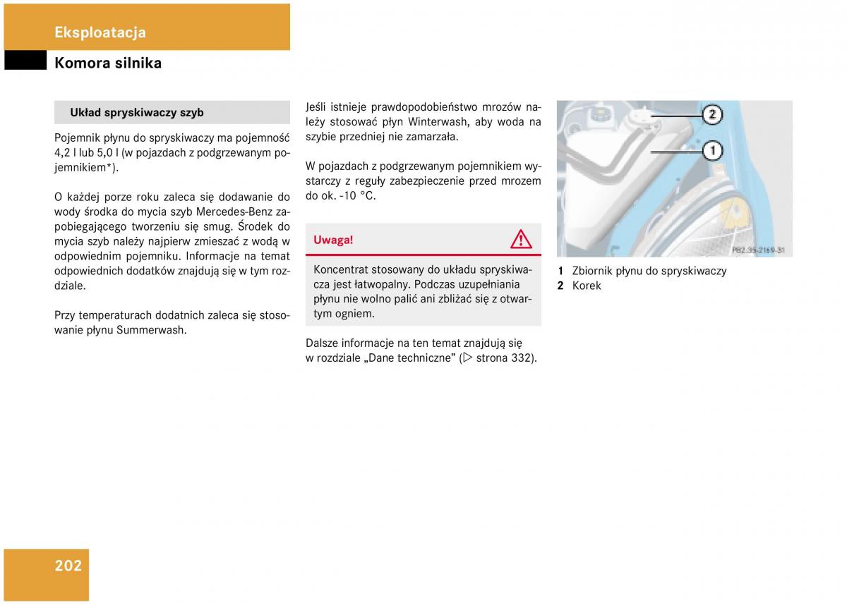 Mercedes Benz A Class W168 instrukcja obslugi / page 202