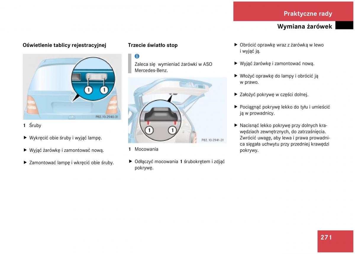 Mercedes Benz A Class W168 instrukcja obslugi / page 271