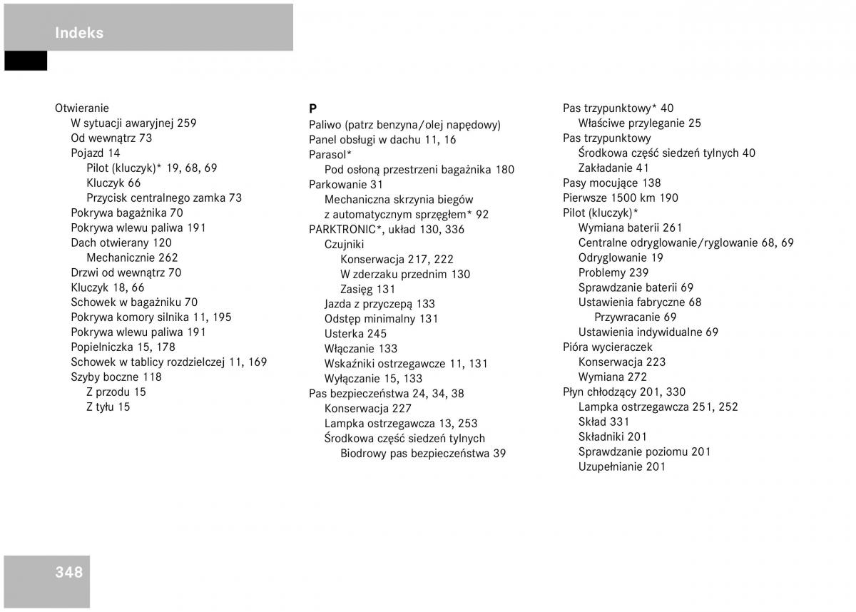 Mercedes Benz A Class W168 instrukcja obslugi / page 348