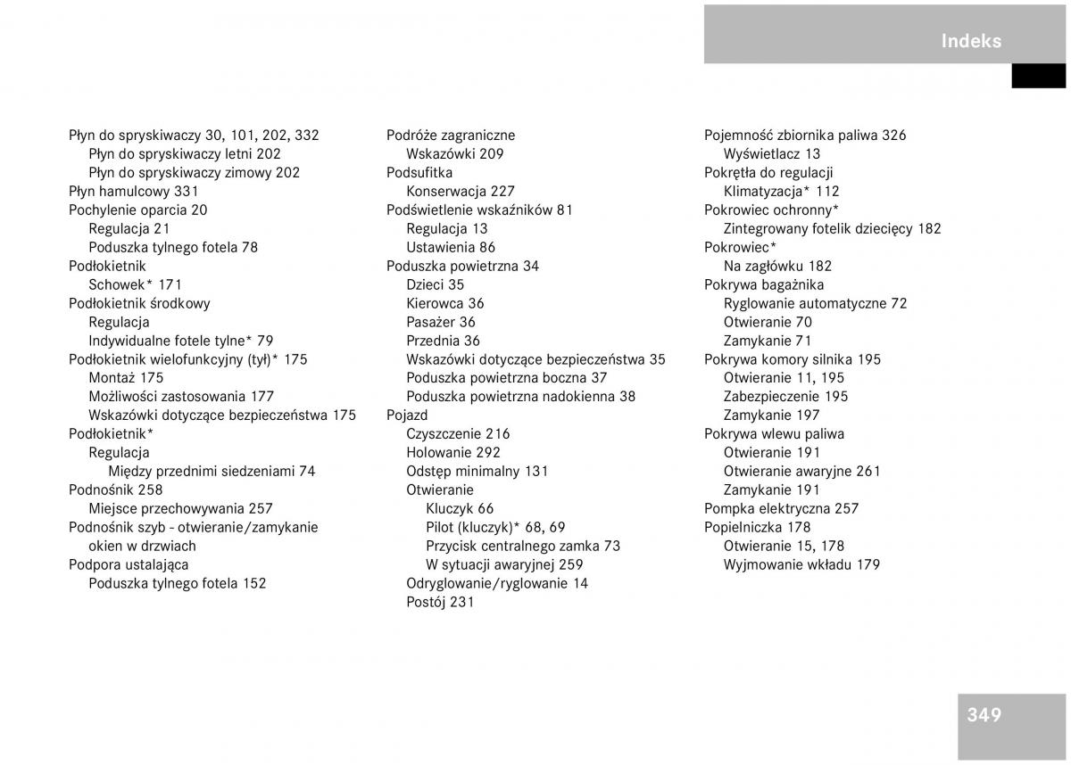 Mercedes Benz A Class W168 instrukcja obslugi / page 349