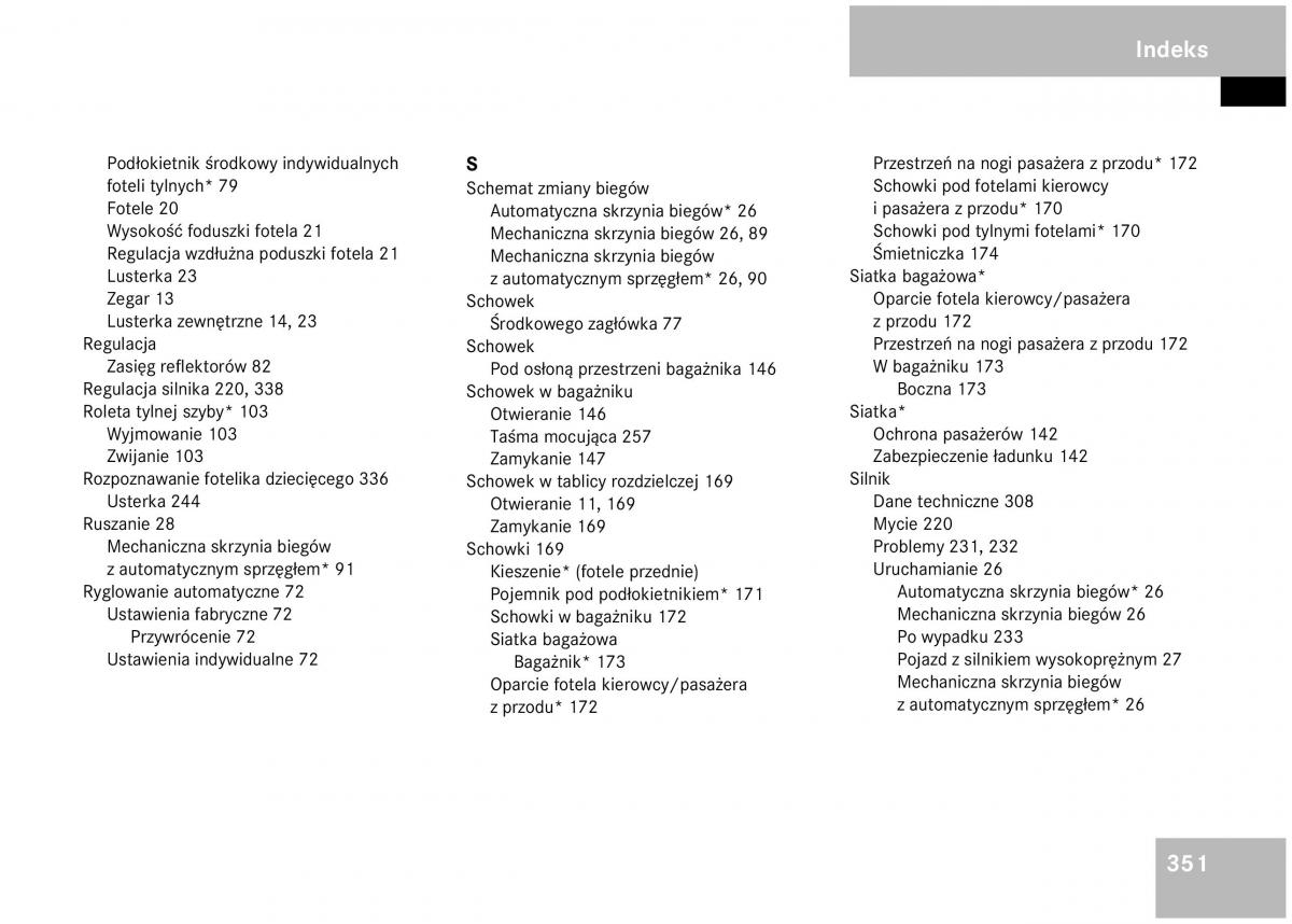 Mercedes Benz A Class W168 instrukcja obslugi / page 351