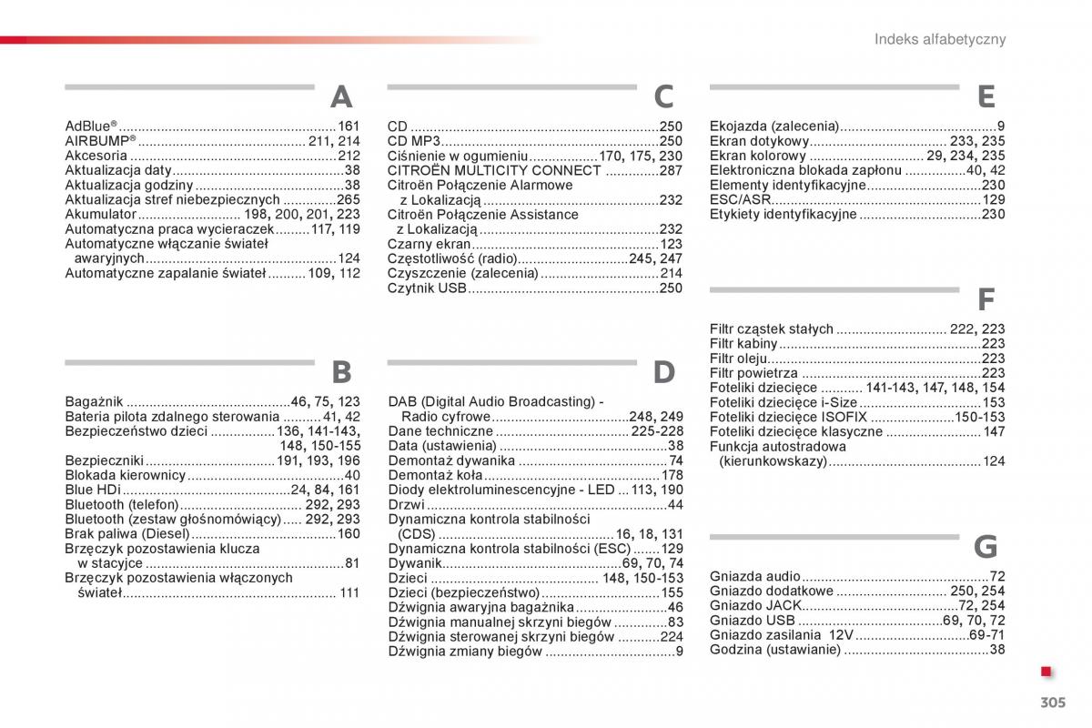 Citroen Cactus instrukcja obslugi / page 307